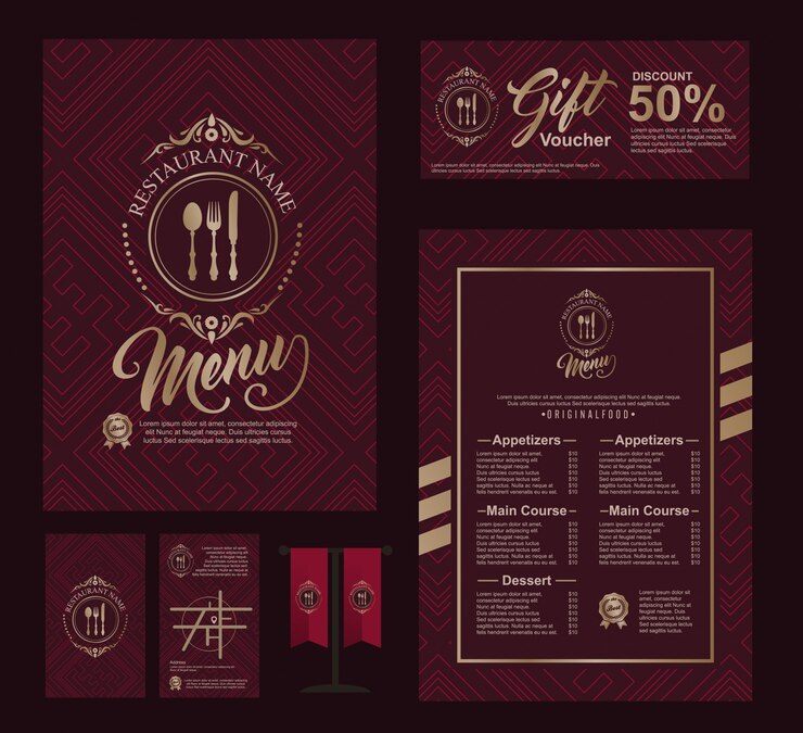 Vector restaurant menu design template