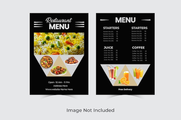 Vector restaurant menu design