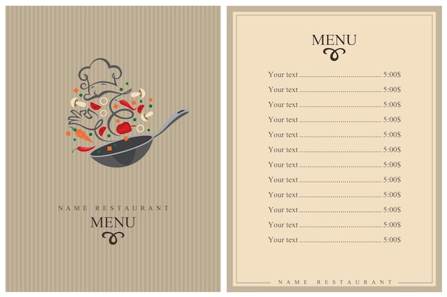 Restaurant menu design