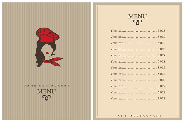 restaurant menu design