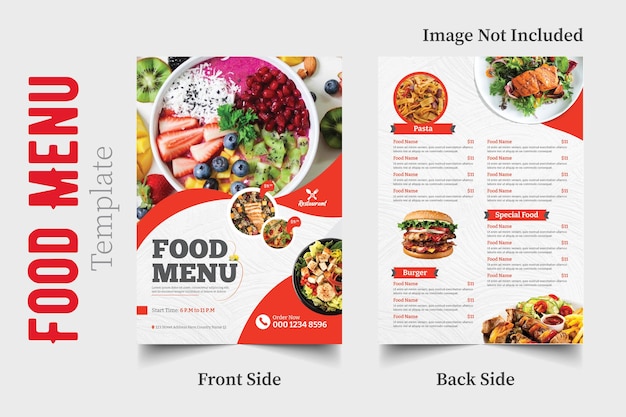 Restaurant menu en flyer ontwerpsjabloon