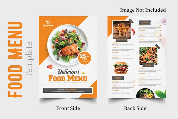 Restaurant menu en flyer ontwerpsjabloon