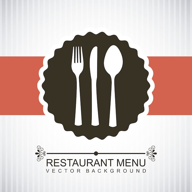 Vector restaurant menu over gray background vector illustration