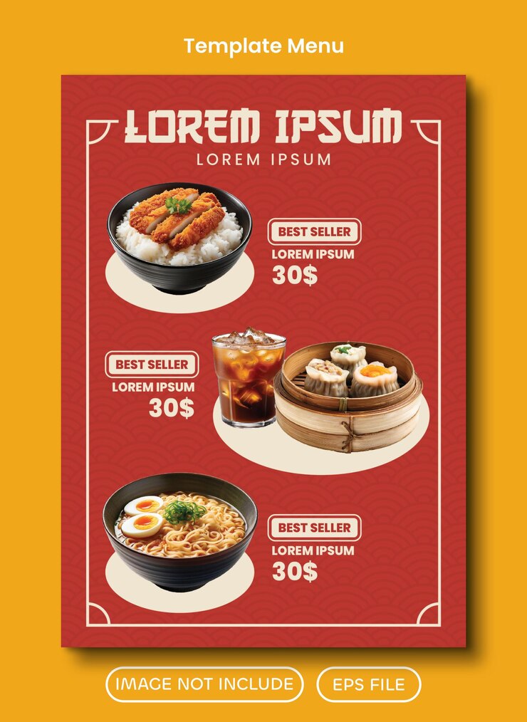 Vector restaurant menu template