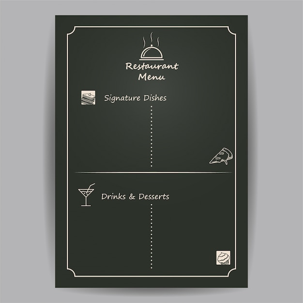 Vector restaurant menu template