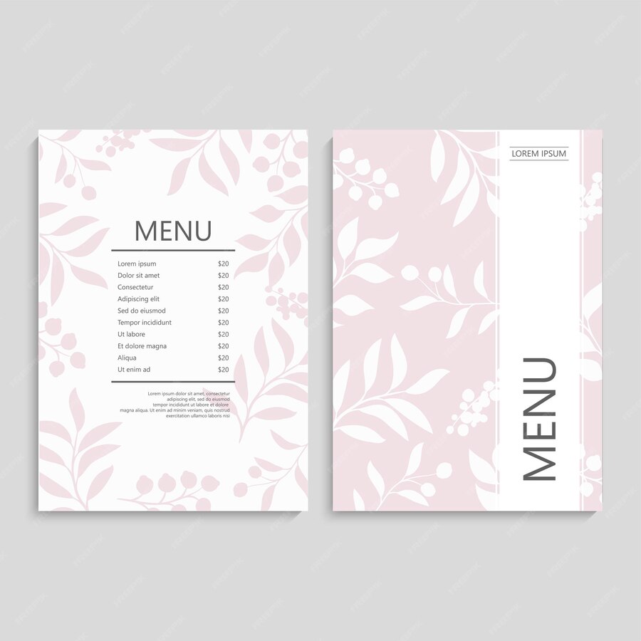 Premium Vector | Restaurant menu template