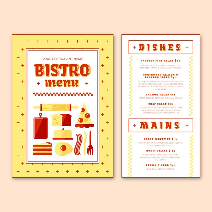 Restaurant menu template