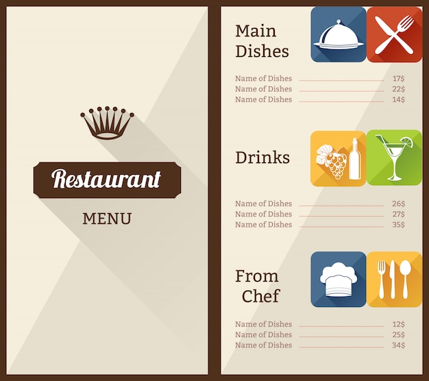 Restaurant menu template