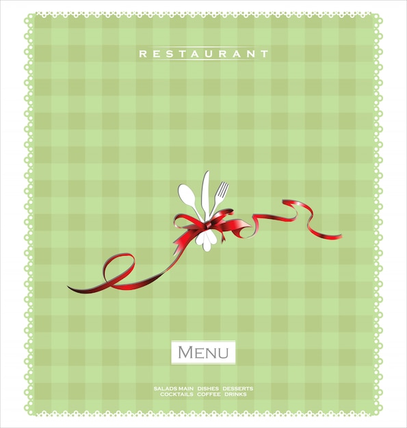 Vettore menu del ristorante