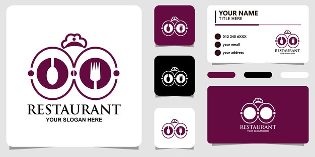 Restaurant modern inspiration logo and business card