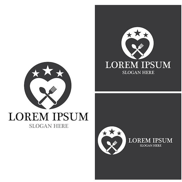 Restaurant pictogram logo vector sjabloon