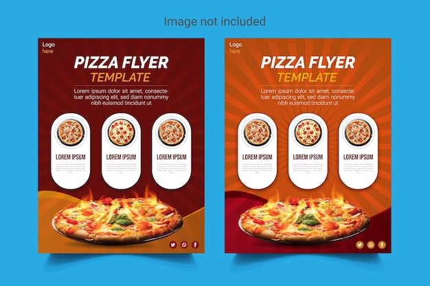 Restaurant pizza flyer template