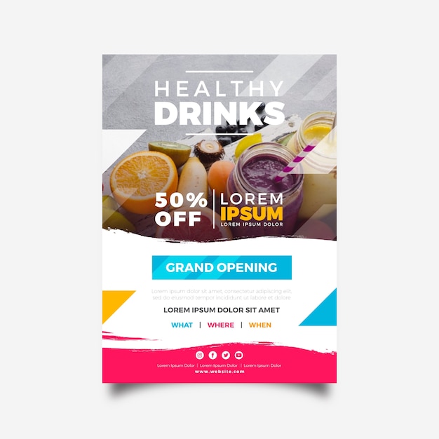 Restaurant poster template concept