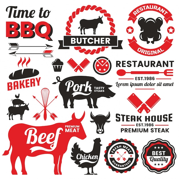 Restaurant Retro Vector Logo for banner