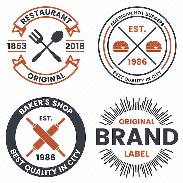 Restaurant retro vector logo