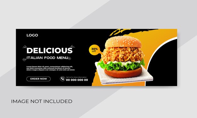 Vector restaurant social media food design template