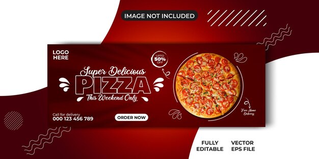 Vector restaurant and special food menu social media and facebook cover template