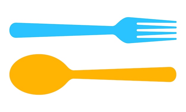 Vector restaurant symbol. vector illustration. fork and spoon icon on white background.