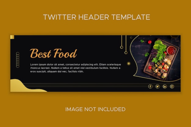 Restaurant Twitter header template