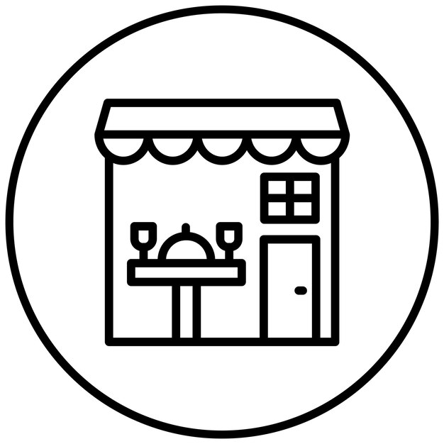 Restaurant vector icon illustration of Shops and Stores iconset