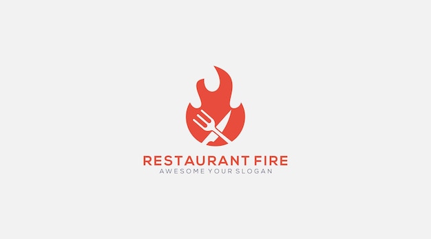 Restaurant vork brand vector logo ontwerpsjabloon