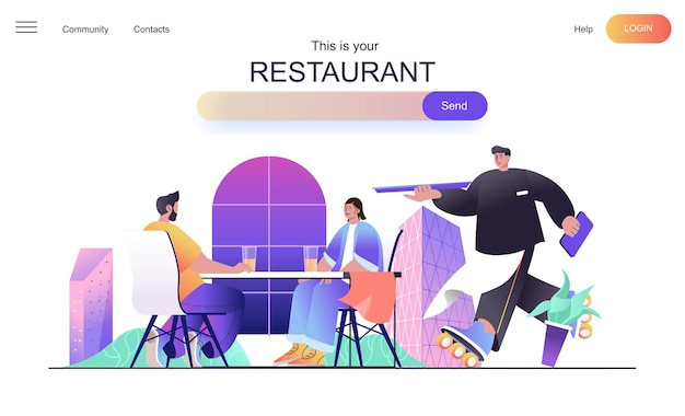 Restaurant webconcept voor bestemmingspagina