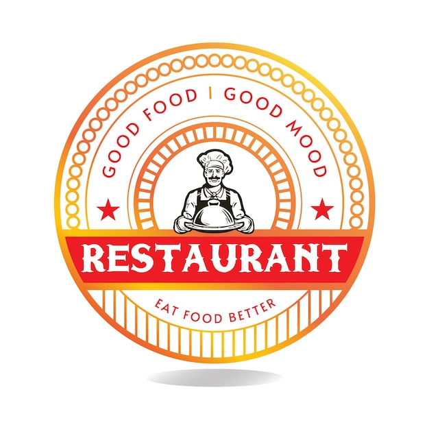 Vector restaurantlogo voor uw bedrijfsbranding