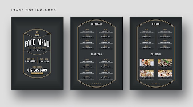 Restaurantmenu en flyersjabloon flyer