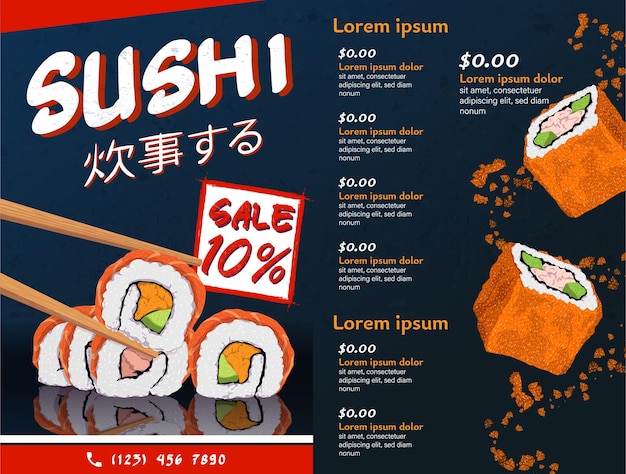 Restaurantmenu Sushi