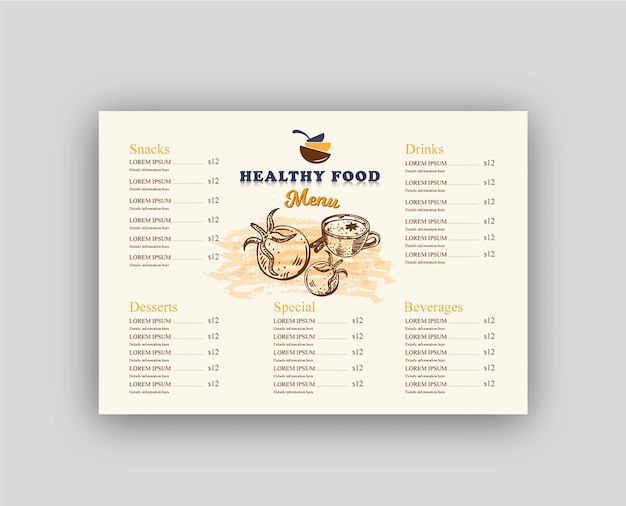 Restaurantmenu voor eten Vector Design