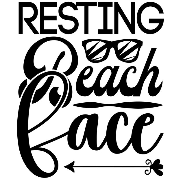 Vector resting beach face