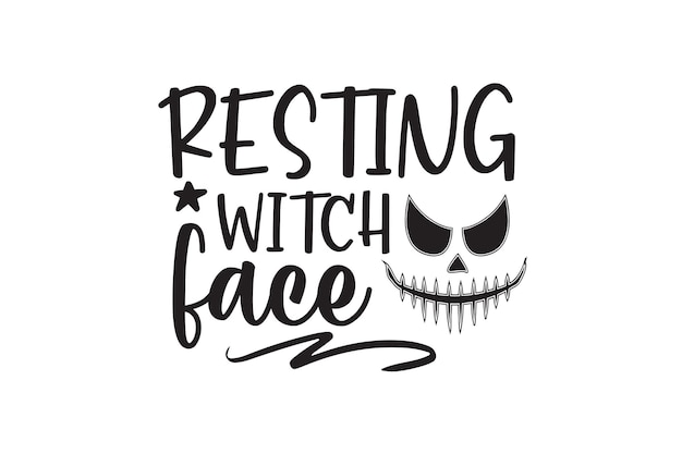 Resting Witch Face Vector File