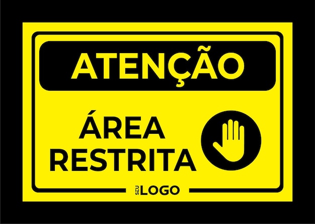 Vector restricted area sign