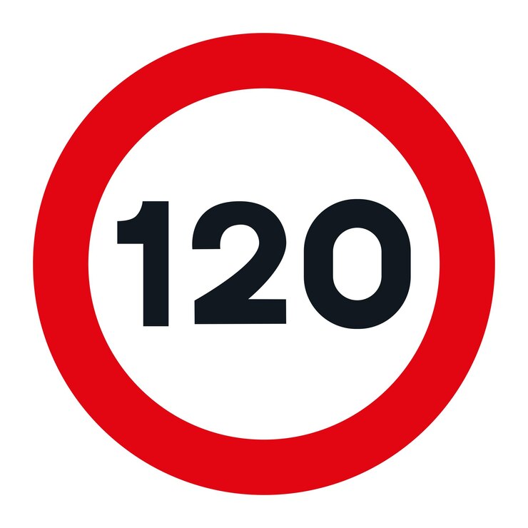 RESTRICTION SIGNS R301 Maximum Speed 120