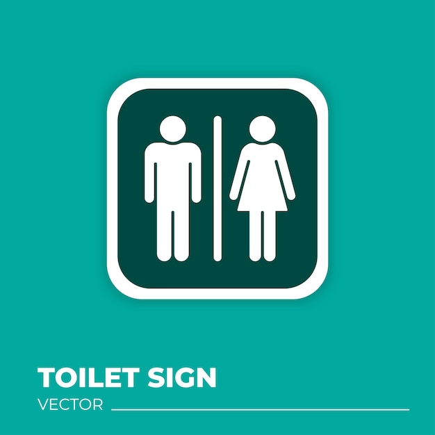 Restroom door pictogram. woman and man public toilet sign