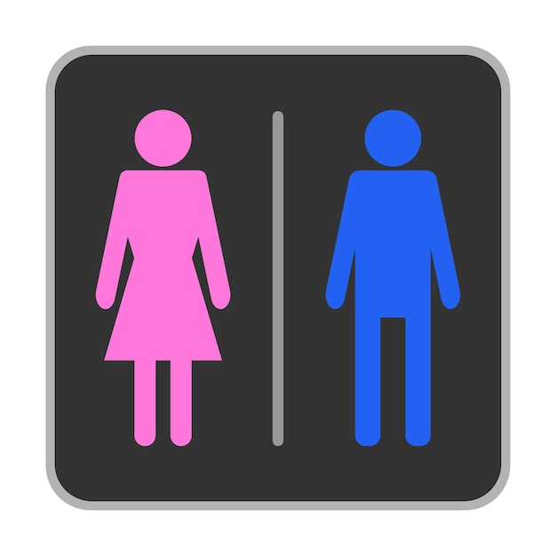 restroom sign. woman and man symbol