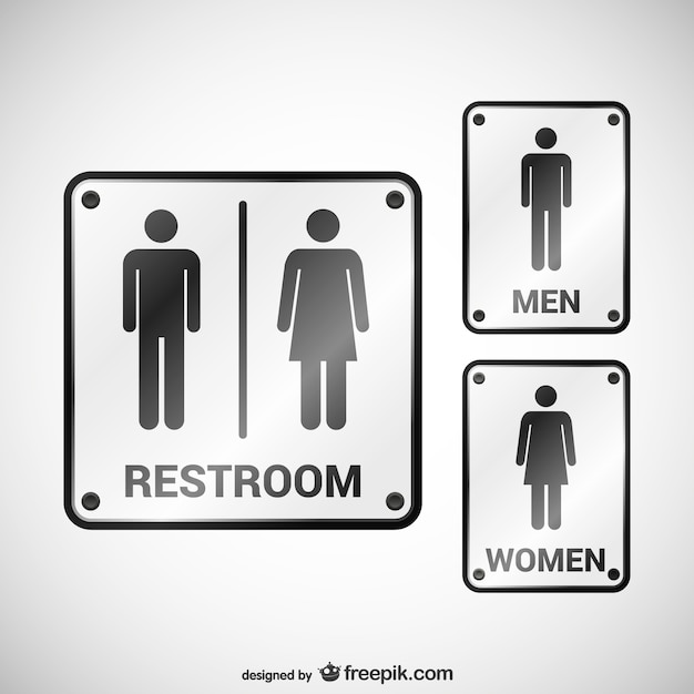 Vector restroom signage