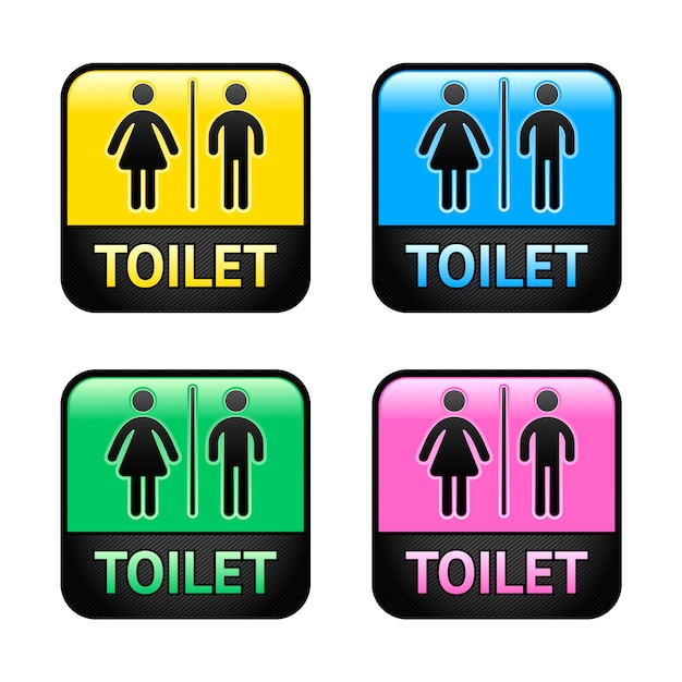 Vector restroom symbols