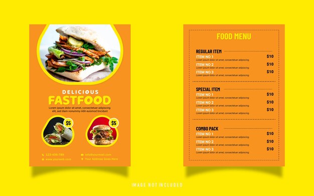 Restuarant's tasty fast food flyer printklare ontwerpsjablonen