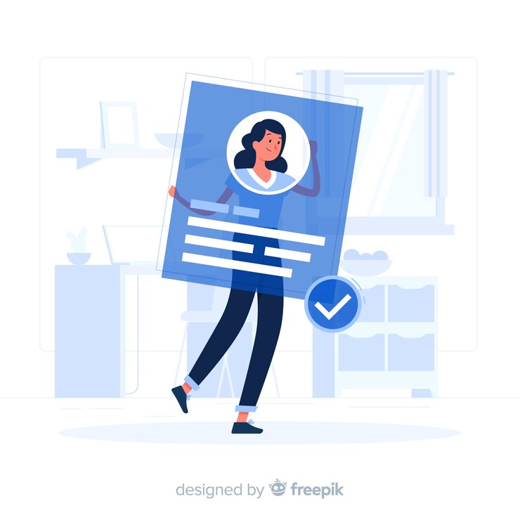 Vector 이력서 컨셉 일러스트