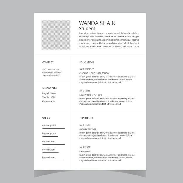 Resume and cover letter template minimalist resume cv template cv professional jobs resume