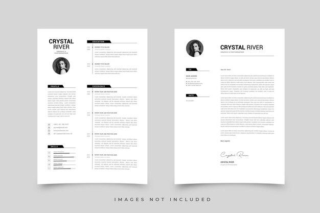 Vector resume and cover letter template