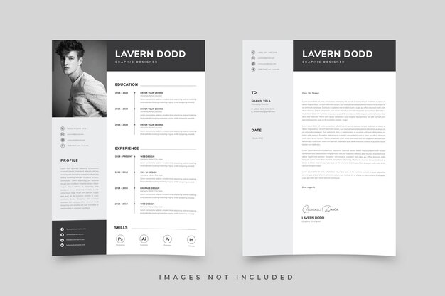 Vector resume and cover letter template