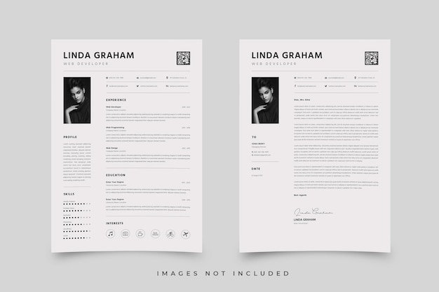 Vector resume and cover letter template