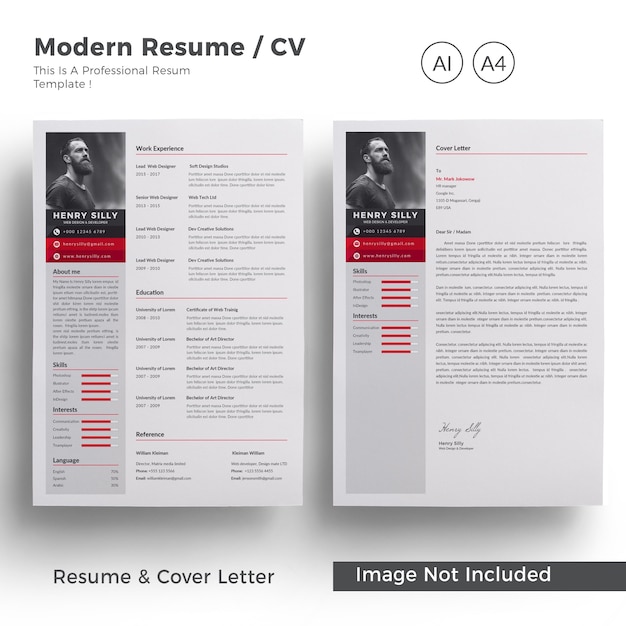 Vector resume and cover letter