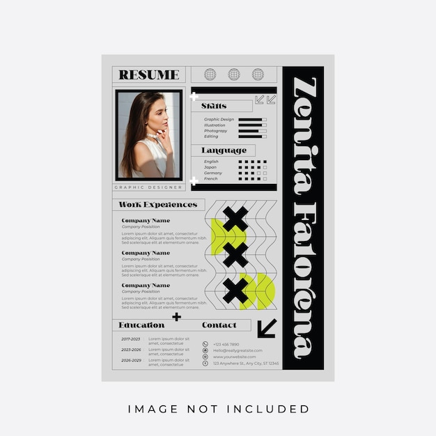 Vector resume and cv template design