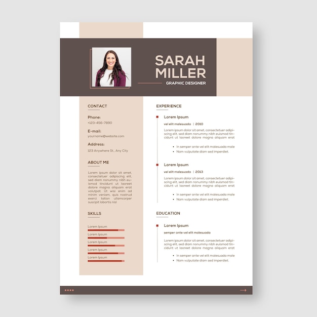 Resume CV template design