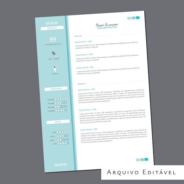 Resume editable