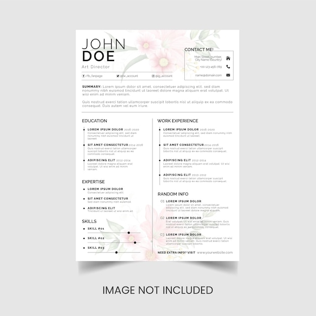 Vector a resume for john roe.