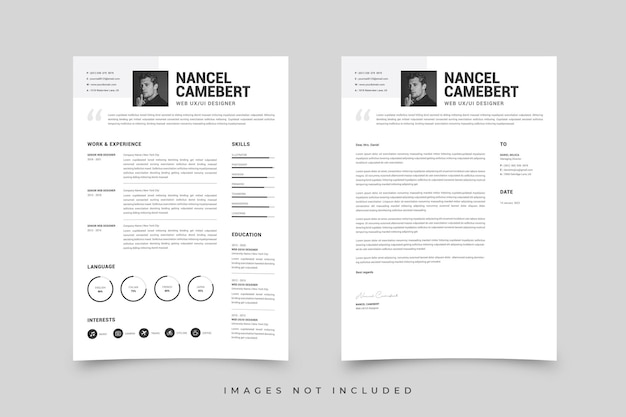 resume amp letter cover template